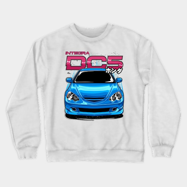 Integra DC5 Type R vector illustration for JDM car enthusiasts! Crewneck Sweatshirt by idrdesign